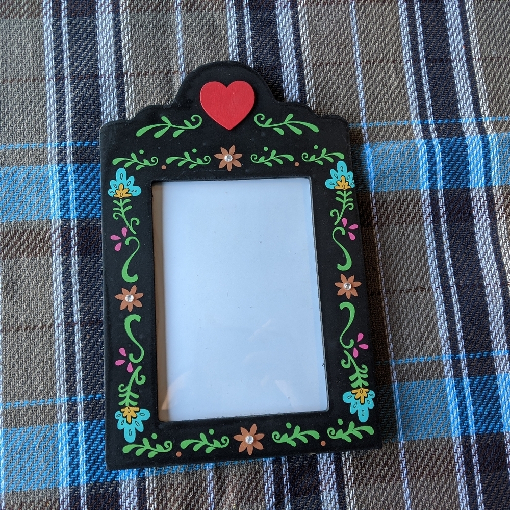 NWT cute picture frame with floral and heart - Picture 6 of 8